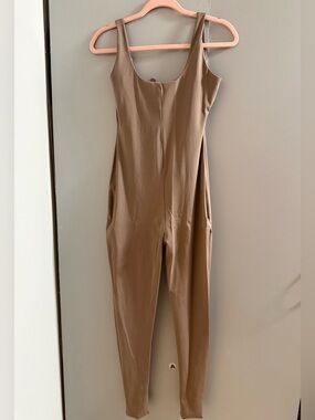 SKIMS Sleeveless Taupe Jumpsuit